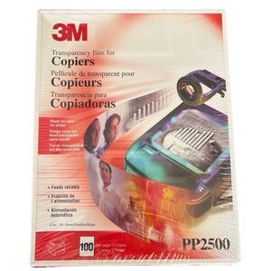 3M Transparency Film For Copiers PP2500 100 Sheets *New*